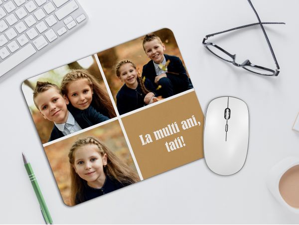 Mousepad personalizat cu 3 fotografii...