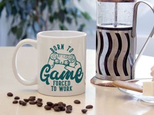 Cana personalizata pentru gameri "Born to game"
