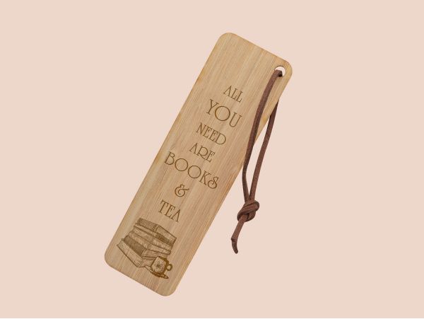 Semn de carte din bambus  "All you need"