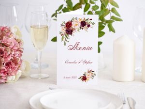 Meniu nunta "Burgundy love"