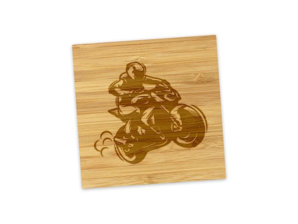 Coaster bambus personalizat "Moto"