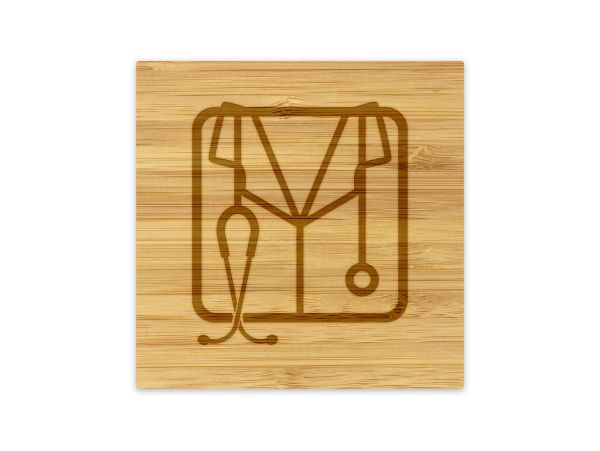 Coaster bambus personalizat "Doctor"