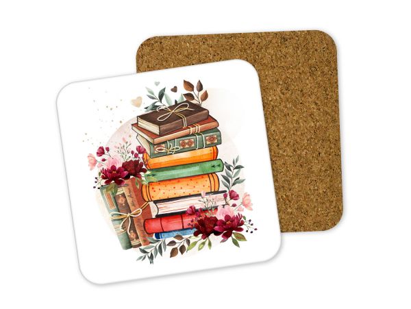 Coaster personalizat "Books&flowers"