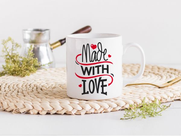 Cana personalizata "Made with love"