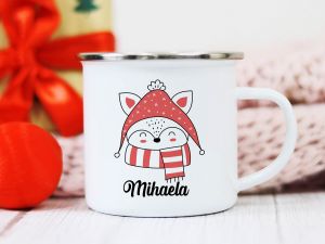 Cana emailata de Craciun,...