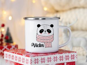 Cana emailata de Craciun,...