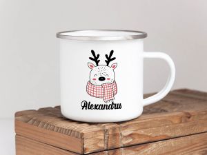 Cana emailata de Craciun,...