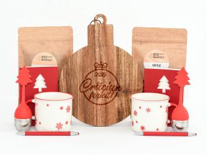 Set cadou Craciun personalizat, "Christmas Tea for Two"