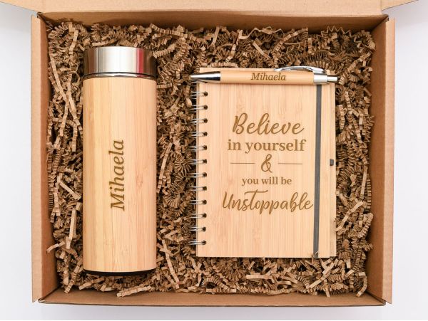 Set cadou personalizat "Bamboo&Coffee"