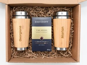 Set cadou personalizat "Double coffee", model 2