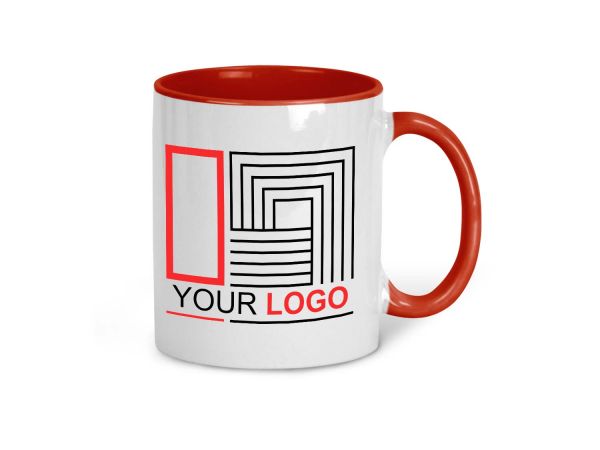 Cană Roșie Personalizată cu LOGO – Impact Vizual Puternic pentru Brandul Tău