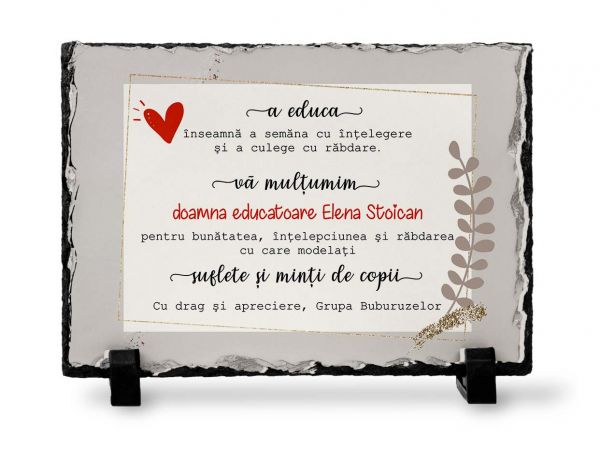Tablou piatra personalizat educatoare
