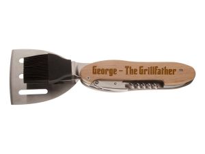 Unealta multifunctionala gratar personalizata cu nume "The Grillfather"