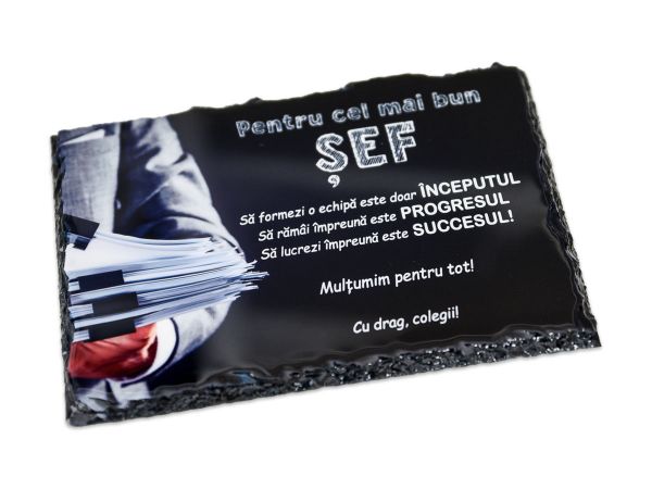 Ardezie personalizata "Cel mai bun sef"