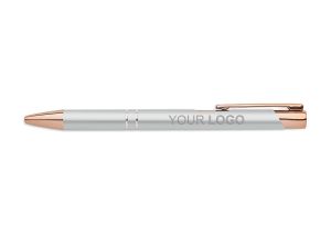 Pix elegant din aluminiu reciclat, rosegold argintiu, personalizat cu logo