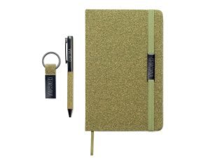 Set cadou personalizat "Titanium green", personalizat cu nume femeie