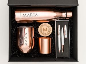 Set cadou deluxe rosegold pentru doamne – elegant si personalizat