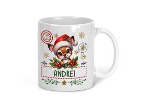 Cana pentru Craciun personalizata cu nume "Ren"