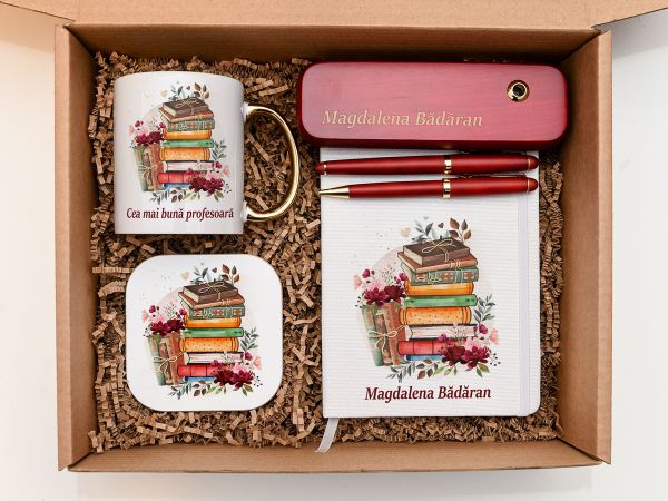 Set cadou personalizat "Cea mai buna profesoara"