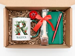 Set cadou Craciun personalizat "Red&green"