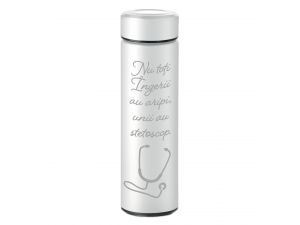Termos alb din inox pentru "Doctor"