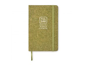 Notebook A5, coperta eco verde, personalizat cu logo