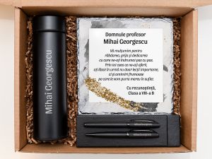 Set cadou personalizat profesor "Recunostinta"