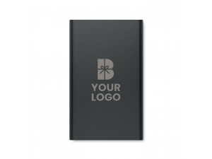 Powerbank aluminiu reciclat, 4000mAh, personalizat cu LOGO, negru
