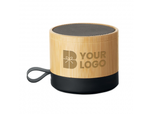Boxă wireless Bambus si ABS, personalizata cu LOGO