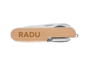 Briceag bambus personalizat cu nume