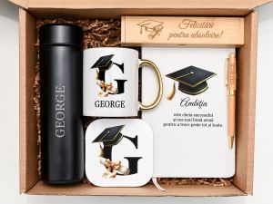 Set cadou personalizat pentru absolvent "Ambition"