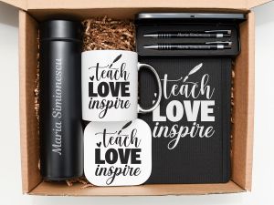 Set cadou personalizat "Teacher" - Teach, Love, Inspire