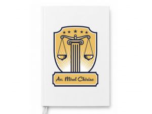 Jurnal personalizat cu nume pentru avocat