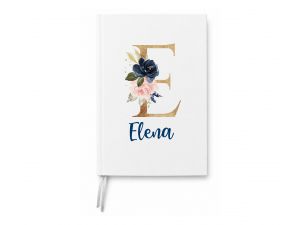 Jurnal personalizat cu nume "Flower monogram"