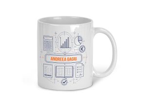 Cana personalizata cu nume, pentru contabil