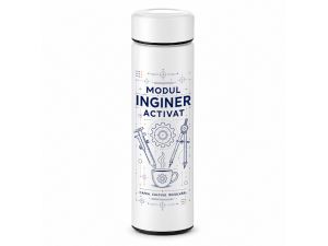 Termos din inox, alb, inginer, model 3