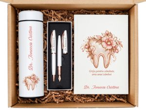 Set cadou personalizat "Rosegold", doctor stomatolog