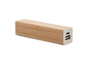 Power bank bambus de 2600mAh – personalizat cu logo – Lemn
