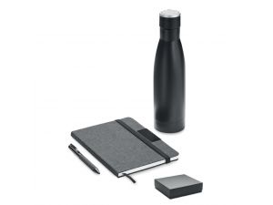 Set cadou lux 3 piese, personalizat cu logo – Negru
